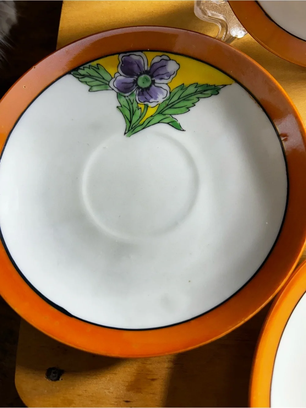 Vintage Chikatamachi By Noritake 6 Tea Cup Plates/ Set Made In Japan Hand Painte